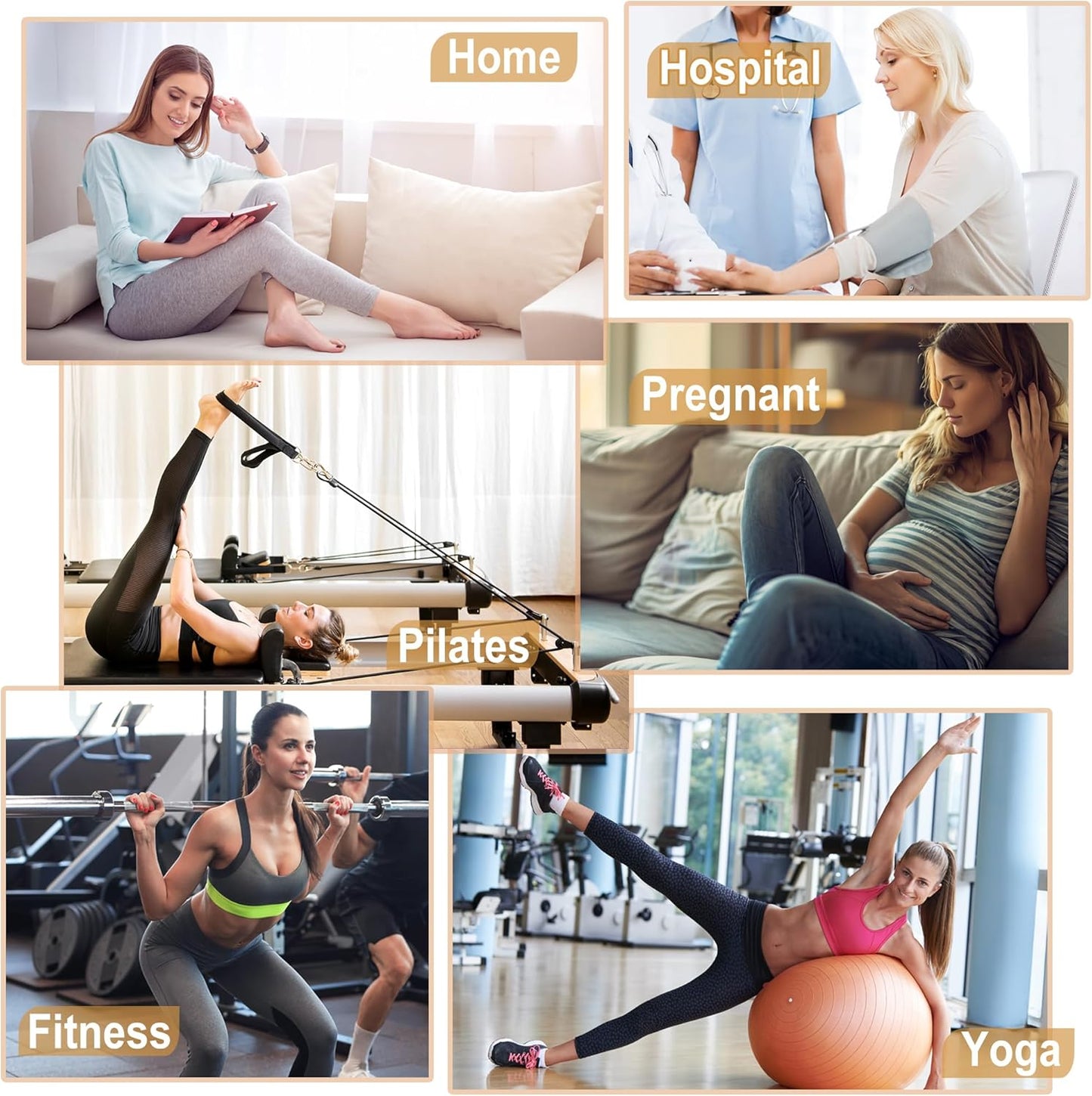 Pilates Socks with Grips for Women Long Slouch Non-Slip Yoga Barre Chioned Workout Scrunch Socks 3 Pairs