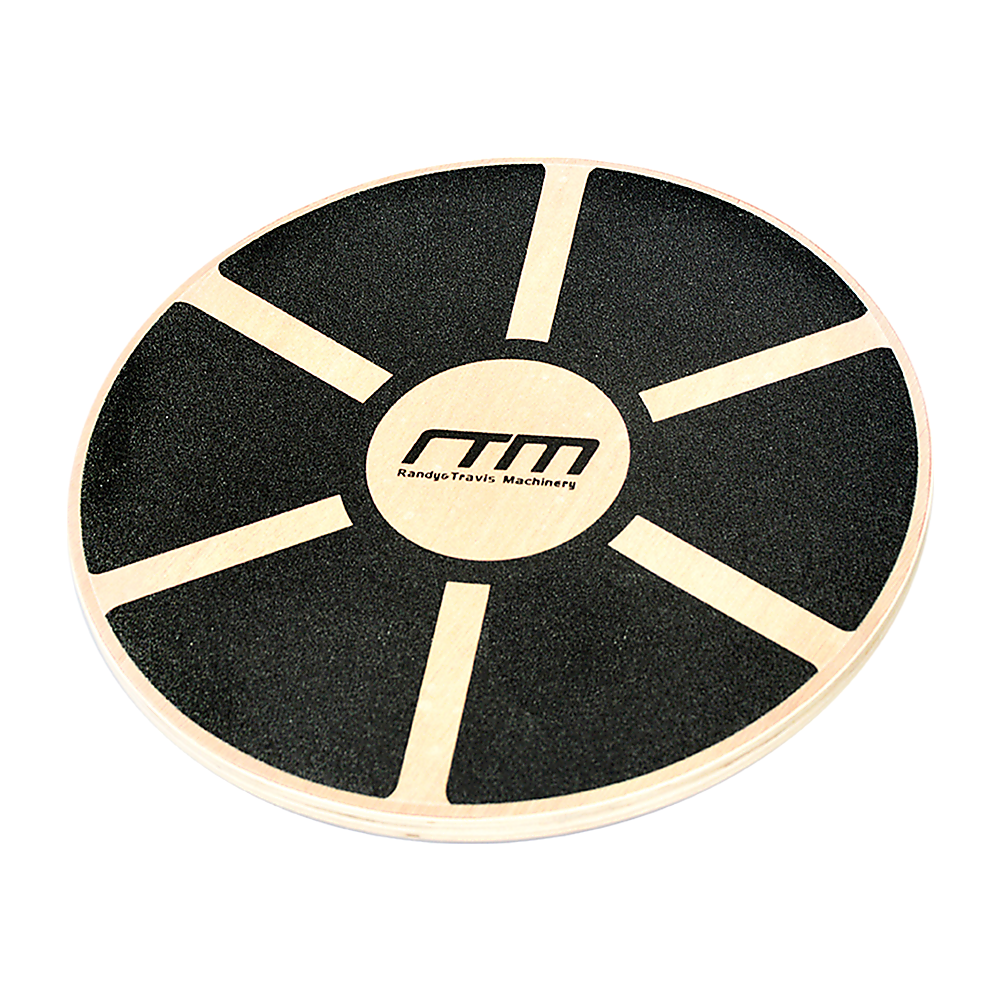 Heavy Duty 15.5" Wooden Balance Board with Non-Slip Pad for Fitness Training