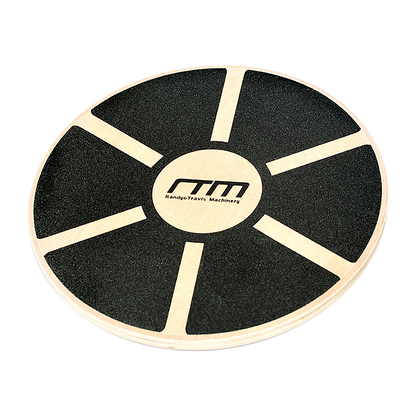 Heavy Duty 15.5" Wooden Balance Board with Non-Slip Pad for Fitness Training