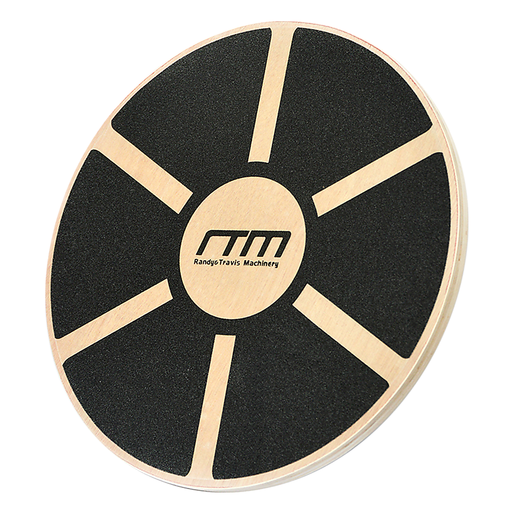 Heavy Duty 15.5" Wooden Balance Board with Non-Slip Pad for Fitness Training