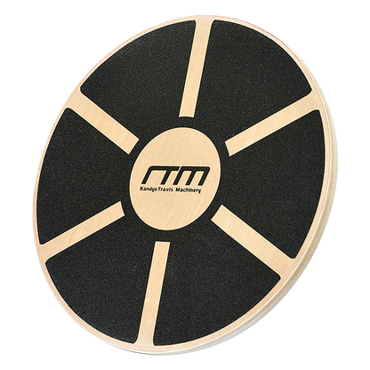 Heavy Duty 15.5" Wooden Balance Board with Non-Slip Pad for Fitness Training