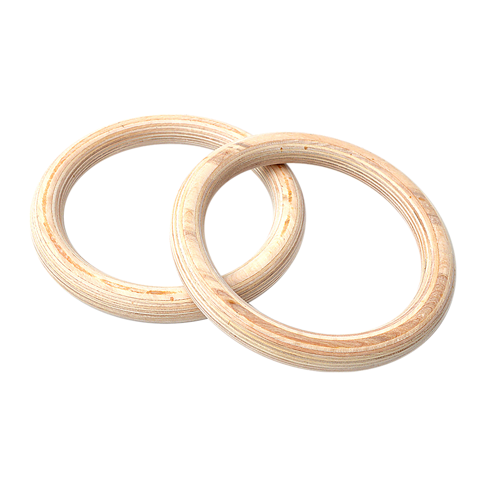 202mm Wooden Gymnastic Rings – Olympic Gym Strength Training & Fitness