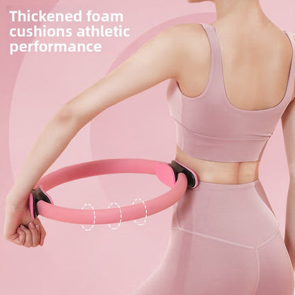 Grey Pilates Ring Exercise Tool – High-Elasticity Yoga Ring for Core Strength, Postpartum Recovery, Glute Toning & Full-Body Workout (Unisex)